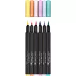 Ecsetirón készlet, FABER-CASTELL "Black Edition", 6 különböző pasztell szín 6 db