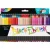 Ecsetirón készlet, tartóval, FABER-CASTELL "Black Edition", 50 különböző szín 50 db