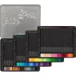 Színes ceruza készlet, háromszögletű, fémdobozban, FABER-CASTELL "Black Edition", 100 különböző szín
