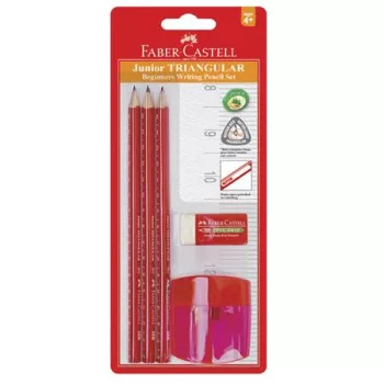   Grafitceruza szett, HB, háromszögletű, vastag FABER-CASTELL