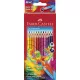 Színes ceruza készlet, háromszögletű, FABER-CASTELL "Papagáj", 24 különböző szín 24 db