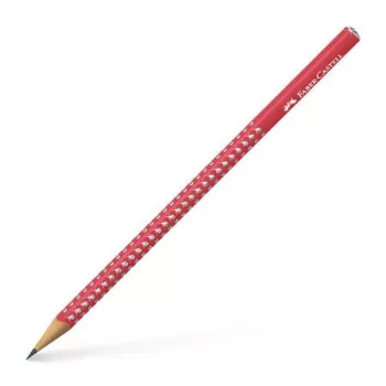   Grafitceruza, B, háromszögletű, FABER-CASTELL "Sparkle", cukornád piros