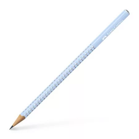 Grafitceruza, B, háromszögletű, FABER-CASTELL "Sparkle", gyöngyház égkék 1 db