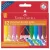 Zsírkréta, háromszögletű, FABER-CASTELL "Jumbo Grip", 12 különböző szín 12 db