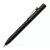Golyóstoll, 1 mm, XB, nyomógombos, metál fekete tolltest, FABER-CASTELL "Grip-2011", kék