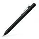 Golyóstoll, 1 mm, XB, nyomógombos, metál fekete tolltest, FABER-CASTELL "Grip-2011", kék