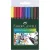 Tűfilc készlet, 0,4 mm, FABER-CASTELL "Grip", 10 különböző szín 10 db