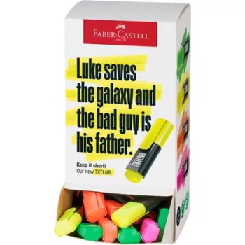   Szövegkiemelő display, mini, FABER-CASTELL "TXTLNR", neon színek 60 db