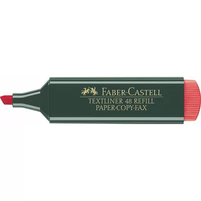 Szövegkiemelő, 1-5 mm, FABER-CASTELL, "Textliner 48", piros 1 db