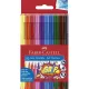 Filctoll készlet, háromszögletű, FABER-CASTELL "Grip", 10 különböző szín 10 db