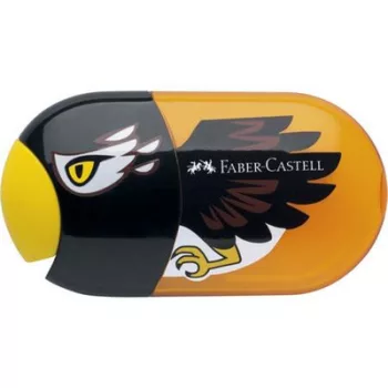   Hegyező és radír, kétlyukú, tartályos, FABER-CASTELL, sas minta 1 db