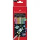 Színes ceruza készlet, hatszögletű, FABER-CASTELL, 10 különböző metál szín 10 db