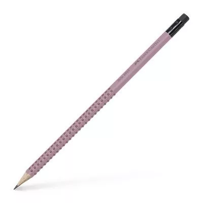 Grafitceruza radírral, B, háromszögletű, FABER-CASTELL "Grip 2001", rózsaszín 1 db