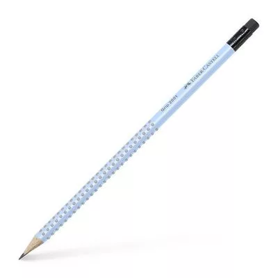 Grafitceruza radírral, B, háromszögletű, FABER-CASTELL "Grip 2001", égkék 1 db