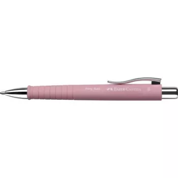   Golyóstoll, 1 mm, XB, nyomógombos, rózsaszín tolltest, FABER-CASTELL "Poly Ball", kék 1 db