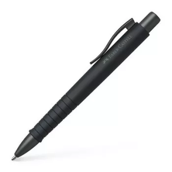   Golyóstoll, 1 mm, XB, nyomógombos tolltest, fekete tolltest, FABER-CASTELL "Poly Ball Urban", kék 1 db