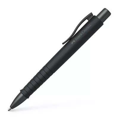 Golyóstoll, 1 mm, XB, nyomógombos tolltest, fekete tolltest, FABER-CASTELL "Poly Ball Urban", kék 1 db