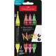 Dekormarker készlet, 1,0/3,0 mm, kétvégű, akril, FABER-CASTELL "Shake&Paint", 4 különböző neon szín 4 db