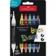 Dekormarker készlet, 1,0/3,0 mm, kétvégű, akril, FABER-CASTELL "Shake&Paint", 6 különböző szín 6 db