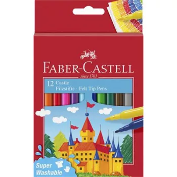   Filctoll készlet, FABER-CASTELL, 12 különböző szín"Castle" 12 db