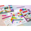 Filctoll készlet, FABER-CASTELL "Unikornis" 10 különböző szín + 3 csillámos 13 db
