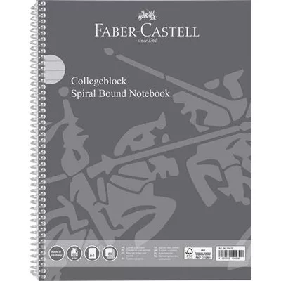 Spirálfüzet, A4, vonalas, 80 lap, perforált, lyukasztott,  FABER-CASTELL 1 db
