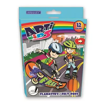 Filctoll készlet, GRANIT "Arti Kids", 12 különböző szín 12 db