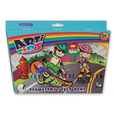 Filctoll készlet, GRANIT "Arti Kids", 24 különböző szín 24 db