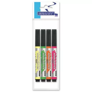   Szövegkiemelő készlet, 1-4 mm, GRANIT "Piccolo M210", 4 különböző szín 4 db