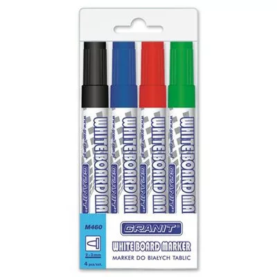 Táblamarker készlet, 2-3 mm, kúpos, GRANIT "M460", 4 különböző szín 4 db