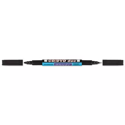 Alkoholos marker, CD/DVD, 0,4/1,5-2,5 mm, kúpos, kétvégű, GRANIT "Piccolo M830", fekete