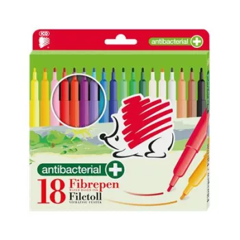   Filctoll készlet, 1 mm, antibakteriális, ICO "Süni 300", 18 különböző szín 18 db
