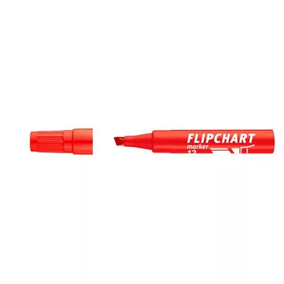 Flipchart marker, 1-4 mm, vágott, ICO "Artip 12", piros