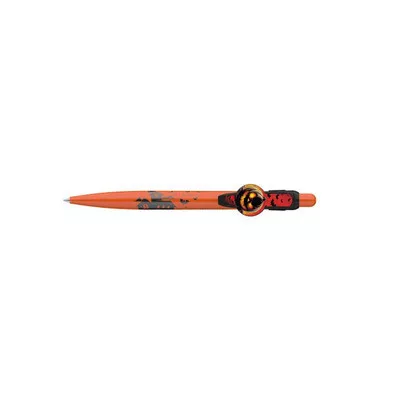 Golyóstoll, 0,8 mm, nyomógombos, narancssárga mintás tolltest, ICO "Halloween", kék 1 db
