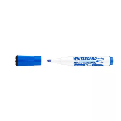 Tábla- és flipchart marker, 1-3 mm, multifunkciós, ICO "Markeraser" kék
