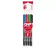 Alkoholos marker készlet, OHP, 0,5 mm, F, ICO, 4 különböző szín 4 db