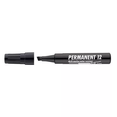 Alkoholos marker, 1-4 mm, vágott, ICO "Permanent 12", fekete 1 db