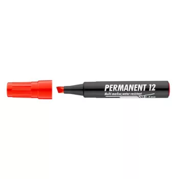   Alkoholos marker, 1-4 mm, vágott, ICO "Permanent 12", piros 1 db