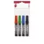 Alkoholos marker készlet, 1-4 mm, vágott, ICO "Permanent 12", 4 különböző szín 4 db