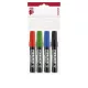 Alkoholos marker készlet, 1-4 mm, vágott, ICO "Permanent 12", 4 különböző szín 4 db