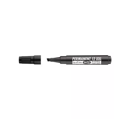 Alkoholos marker, 1-4 mm, vágott, ICO "Permanent 12 XXL", fekete 1 db