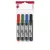 Alkoholos marker készlet, 1-4 mm, vágott, ICO "Permanent 12 XXL", 4 különböző szín 4 db