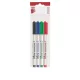 Tábla- és flipchart marker készlet, 1-1,5 mm, kúpos, ICO "Slim M", 4 különböző szín