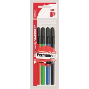   Alkoholos marker készlet, OHP, 1 mm, M, ICO, 4 különböző szín 4 db