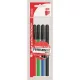Alkoholos marker készlet, OHP, 1 mm, M, ICO, 4 különböző szín 4 db