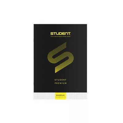 Füzet, tűzött, A4, kockás, 32 lap, ICO "Student Premium", "87-32", fekete 1 db