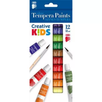   Tempera készlet, 12 darabos, ICO "Creative Kids" 12 db