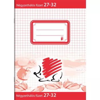   Füzet, tűzött, A5, kockás, 32 lap, ICO "Süni", "27-32" 1 db