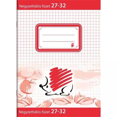 Füzet, tűzött, A5, kockás, 32 lap, ICO "Süni", "27-32" 1 db