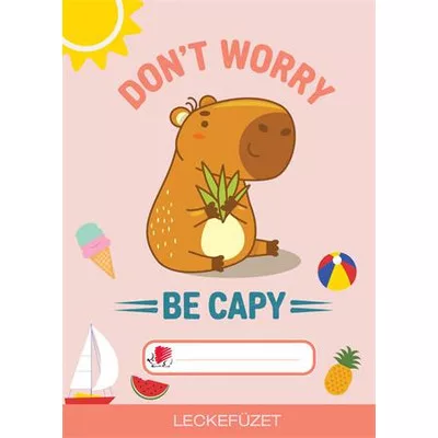 Füzet, tűzött, A5, lecke, 34 lap, ICO "Süni", capybara 1 db